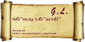 Gönczy László névjegykártya