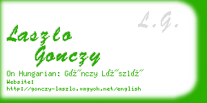 laszlo gonczy business card